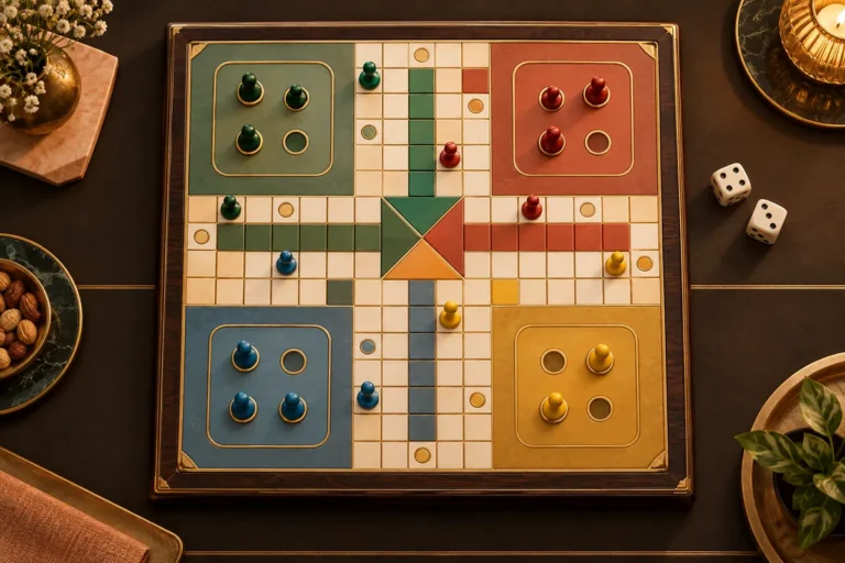 HC777 Ludo: Real Money Rules, Strategy and Honest Limits 2 HC777 Ludo board with four colours, tokens and dice